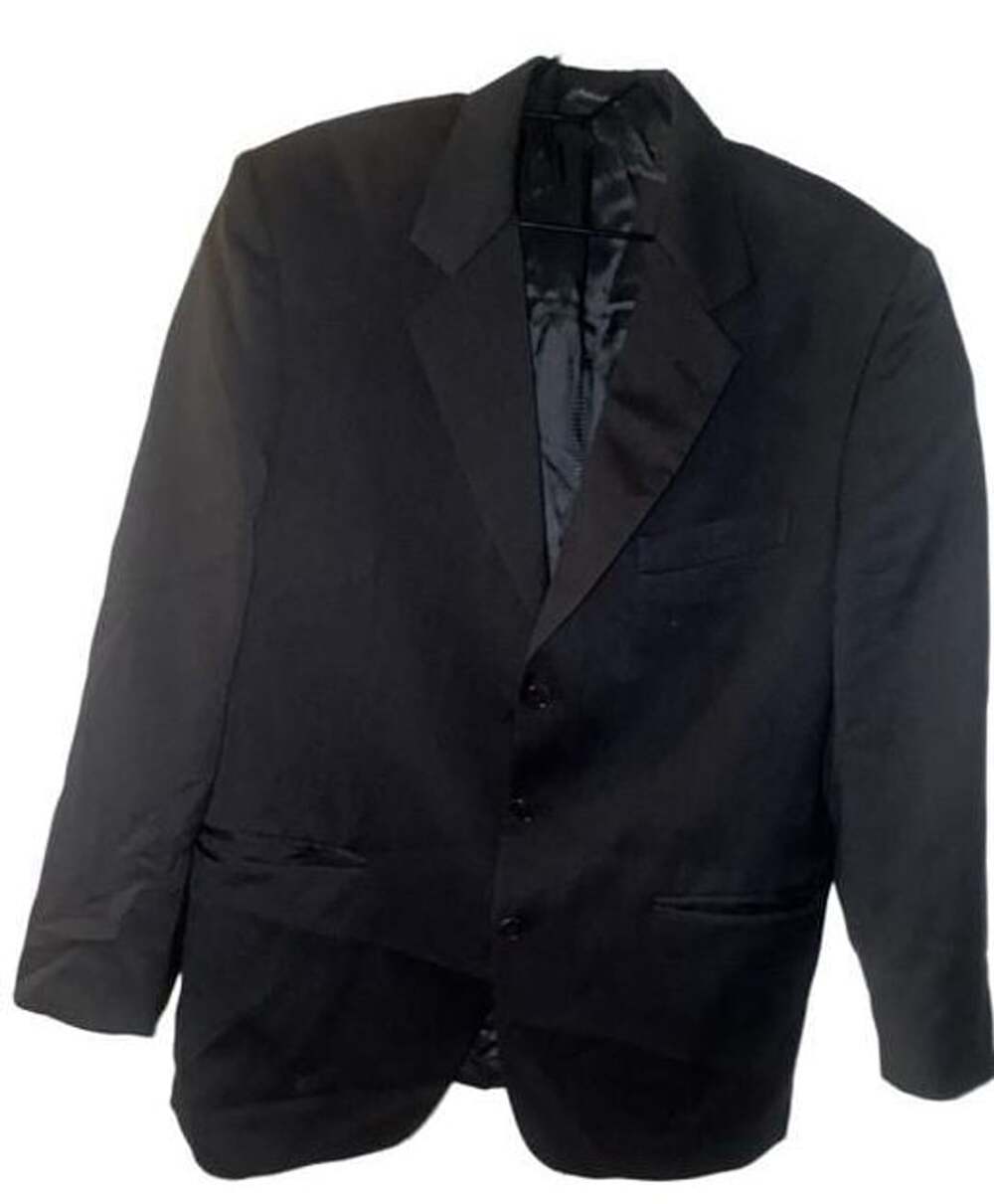 Vintage Example by Missoni Blazer Men 44R Black Pure Wool Made Italy Woolmark
